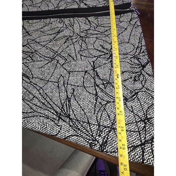 Joseph Ribkoff Women’s Size 8 Black White Abstract Print 2-Way Zip Front Jacket - Picture 12 of 14